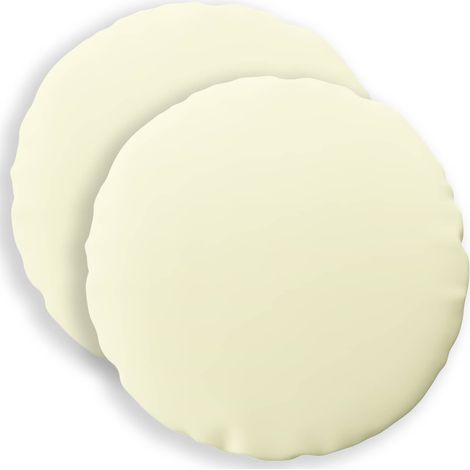 Funda de almohada 2 pcs HEERLEN Crema Ø 50 cm Poliéster vidaXL (1/5)