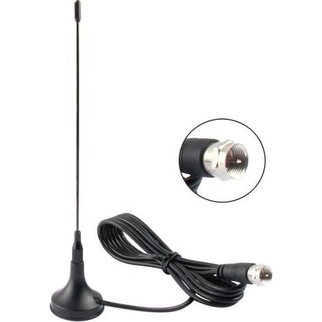 Antenne TV intérieure TNT HD August DTA180 - Puissante, mini, discrète, portable, base magnétique, réception optimale Télévision France Belgique Domicile, camping-car, caravane (1/5)