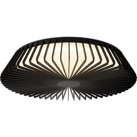 Inspired Mantra Himalaya Plafonnier rond de 63 cm (lumière uniquement), LED 80 W, blanc accordable 2 700-5 000 K, 3 500 lm, télécommande, noir, 3 ans de garantie (1/3)