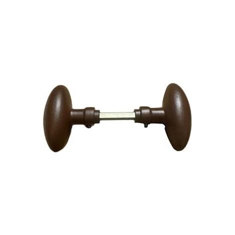 Quincadeco Bouton double ovale finition Rouille aluminium carré 6/7/8 mm (1/3)