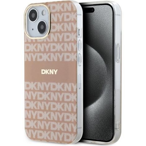 Hülle für iPhone 15 dkny Hardcase IML Mono & Stripe MagSafe Pink (1/5)