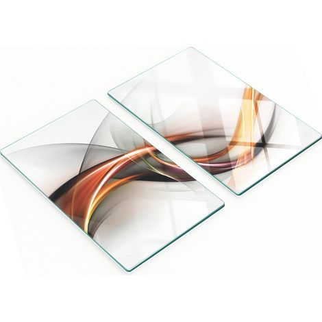 Tableros de vidrio duraderos y elegantes con un patr贸n abstracto de 2x30x52 cm.