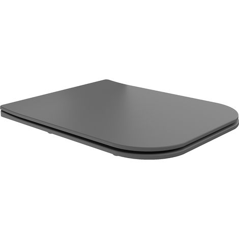 Mexen Madox asiento de inodoro de caída lenta slim, duroplast, gris oscuro mate - 39154061 (1/4)