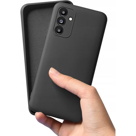 FUNDA SUPERPUESTA NEGRA MATE DELGADA PARA SAMSUNG GALAXY A13 5G + CRISTAL (1/5)