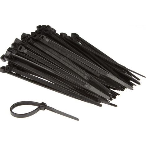 Set di fascette in nylon - 4,6 x 120 mm - nero (100 pz.) (1/2)