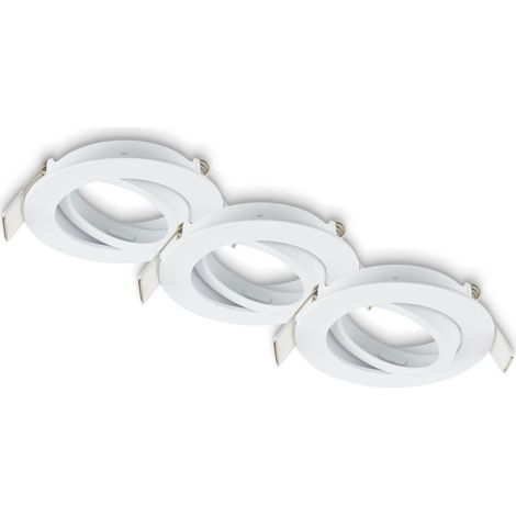 3er Set LED Einbaustrahler LED Einbauleuchten Spots Flach Schwenkbar GU10