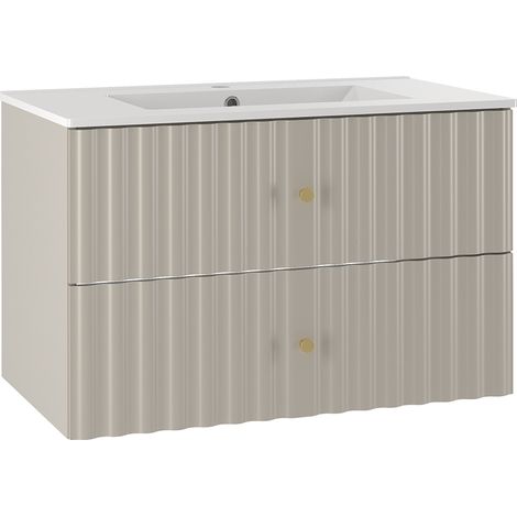 Mobile bagno con lavabo Izae cachemire 80cm