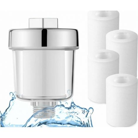 Duschfilter, Duschfilter, Duschkopf-Wasserfilter mit 4 Filterelementen (Duschfilter)