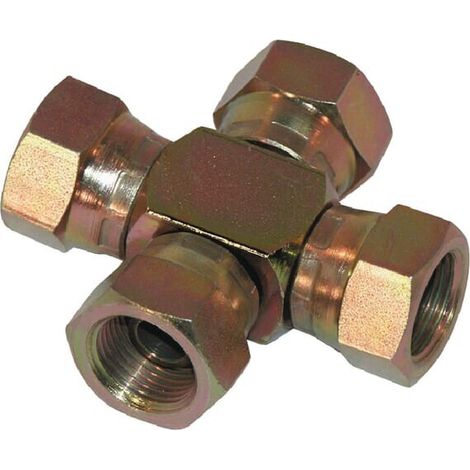 Racor en cruz 3/8 BSP + tuerca BURNETT & HILLMAN CROSS06BF (1/2)