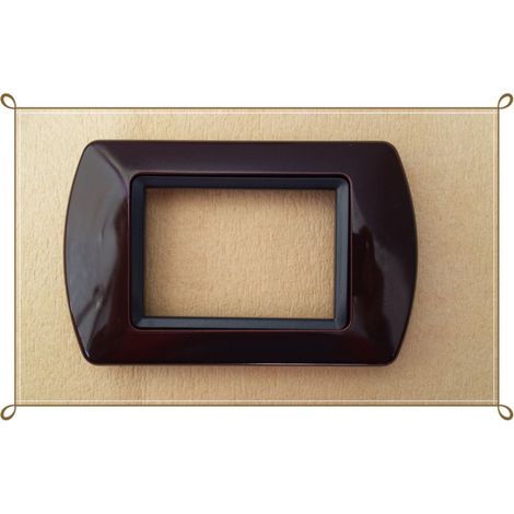 Abs Placchette Compatibilial Pour Living International Placca Series Brun