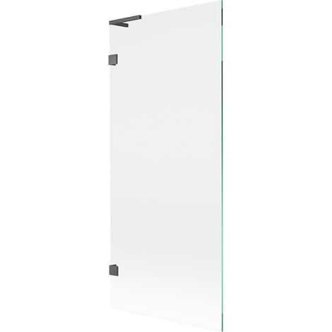 Mexen Lunar L mampara de bañera de 1 hoja 80 x 150 cm, transparente, gris pistola cepillado - 897L-080-000-66-00 (1/5)