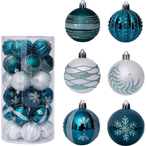 Boules de Noël Incassable en Boule de Ornements Décoration pour Décor d'arbre de Fête 6cm/236" 30pcs 6cm 2.36 Plastique Vert (1/5)