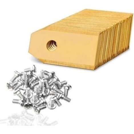 Lames en titane pour tous les robots-tondeurs Husqvarna Automower/Gardena – Lames de rechange avec vis – Compatible avec 105 310 315 320 420 430 x r40i etc, Lot de 45 (1/4)