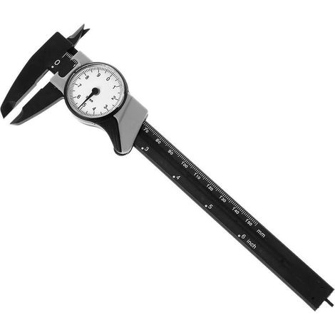 Caliper Vernier 0 150mm 0.1mm Jauge de Profondeur de diamètre extérieur intérieur de l'extérieur Antichoc (1/5)