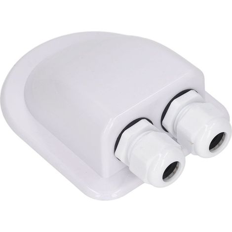 Boîte de jonction de câble ABS, panneau solaire étanche, presse-étoupe à Double fil pour câblage d'alimentation externe, blanc (1/5)