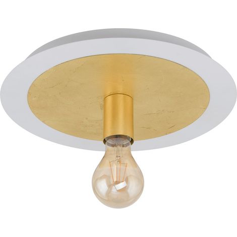 Lampe de plafond unique Passano Single blanc et or - 97491