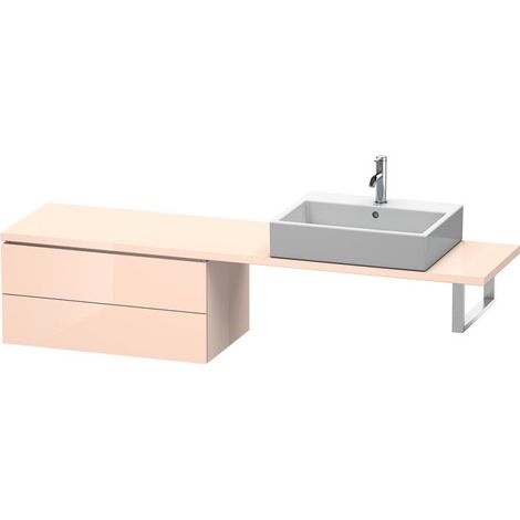 Consolle bassa L-CUBE 820x477x400mm perla albicocca lucida