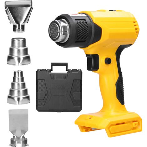 Appareil de chauffage à air chaud portatif sans fil, rechargeable au lithium, avec 4 buses et batterie Makita 18 V Température réglable Compatible avec les batteries au lithium Makita (1/5)