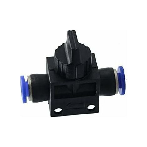 Valve d'arrêt pour pneumatique - Raccord rapide pour air, eau, vide (6 mm, 1 pièce) (1/5)
