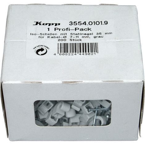Kopp 355401019 Nagelschellen  355401019 Bündel-Ø-Bereich 7 bis 11 mm   Grau 200 St.
