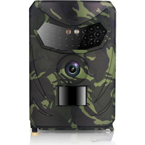 Caméra Faune Sauvage PR100 Caméra De Chasse 12MP Enregistreur Vidéo IP56 Étanche Infrarouge Vision Nocturne Extérieure 1080P Détecteur Sentiers La Faune Surveillance Fiable Précise(PR100 B-32GB) (1/5)