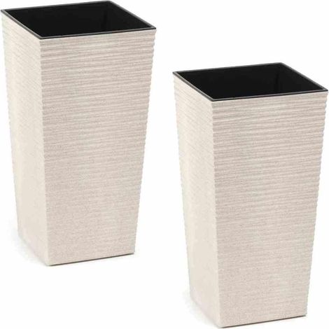 Pflanzgefäß Nizza 2er-Set 30 cm weiß (1/4)