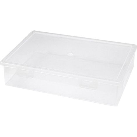 Boîte De Rangement Pour Documents - Boîte De Classement Transparente Pour Papier A4 - Dimensions Intérieures 31 X 22 X 5 Cm - 1 Pièce (1/3)