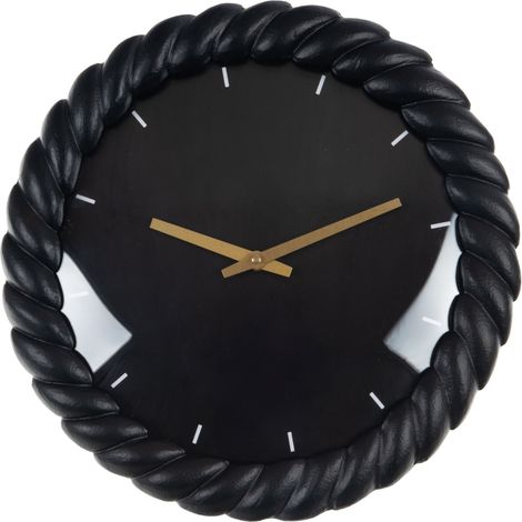 Amadeus - Horloge torsade noire 31 cm