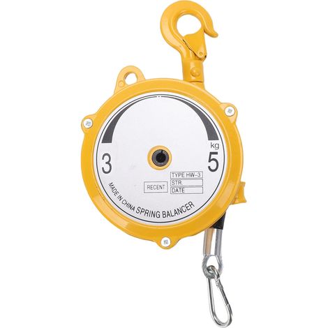 Équilibreur à ressort, porte-outils rétractable autobloquant supportant une charge de 3 à 5 kg, avec câble métallique de 1,9 m et crochet. (1/5)