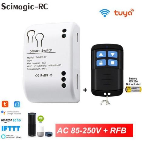 Ouvre-porte de Garage Intelligent - WiFi - Compatible Alexa - 85-250V - Contrle à Distance - Partage Familial