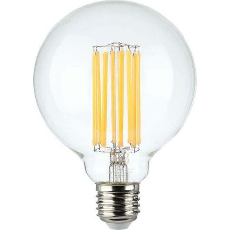 Bombilla LED de filamento V-TAC 6W G95 E27, blanco cálido (1/5)