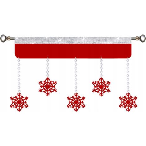 Glamouröse Weihnachtsgardine mit Schneeflockenmuster 150