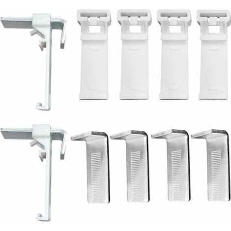 Supports de fixation pour stores enrouleurs (lot de 6) sans perçage. Supports de fixation Duo pour stores enrouleurs en PVC, fenêtres et cadres de portes en bois. (1/5)