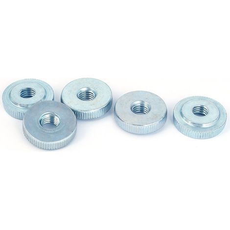 M10 Gewinde Kohlenstoffstahl dünne Art gerändelte flache Daumelmuttern Verschluss 5pcs (c5a1436c8...