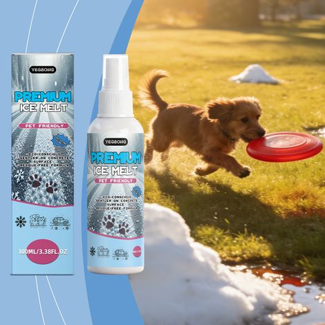 Agent de dégivrage et de fonte de neige protégeant les coussinets des pattes des animaux, faisant fondre la neige et évitant les glissades sur les sols – 100 ml (1/5)