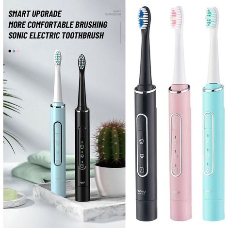 Brosse à dents électrique automatique rechargeable par USB, noire-Online Store (1/5)
