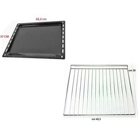LECCARDA TEGLIA SMALTATA + GRIGLIA FORNO REX ELECTROLUX 422x370 MM LF 8 - GF 9