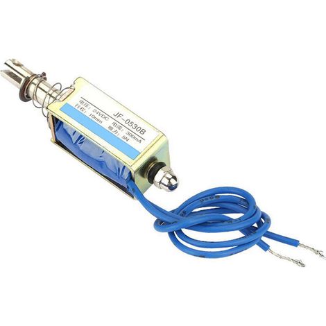 Gleichstrom-Zug-Elektromagnet JF-0530B: 5 N Saugkraft, 6 V/12 V/24 V, 10 mm Hub. (1/5)