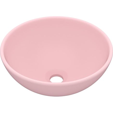 Runder Waschbecken Rose Matt 32,5x14 cm Keramik