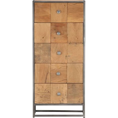 Armoire à tiroirs Design moderne, Armoire Etagère de rangement, 45 x 30 x 100 cm Bois de récupération massif OIB1389E (1/5)