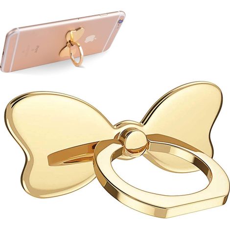 Support de téléphone portable en métal avec anneau de maintien, support arrière pliable, poignée, boucle, fixation voiture, crochet, béquille 360° pour iPhone et Samsung Galaxy. Accessoires mignons po (1/5)