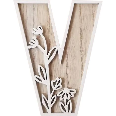Lettres En Bois - 5 Pouces - Alphabet A À Z - Peinture Possible - Décoration Murale Pour Chambre D'Enfant Mariage Maison - Lot De 26 (1/5)