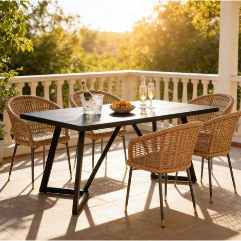 Tavolo pranzo rettangolare MDF 180x80x75 cm OKMYHOME (1/5)