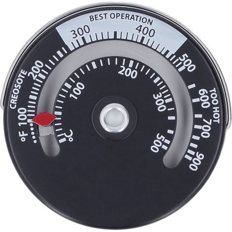 Magnetic thermometer for stoves 0-500℃, aluminum alloy dial, high precision, for fireplaces (1/5)