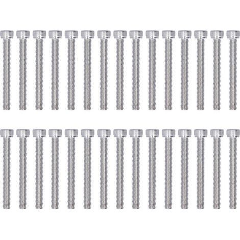 30 Stück M5 Zylinderkopf-Innensechskantschrauben A2 Edelstahl Sechskantschrauben Schraubensatz M5 x 55