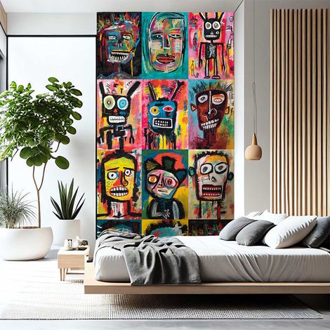 Papier peint, celebration basquiat papier peint (1/4)