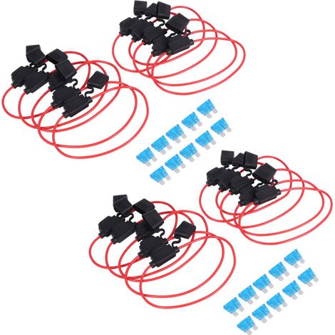 Adatto per adattatori fusibili da 20 pezzi, filo da 16 gauge, tipo a lama da 20 ampere, con 20 fusibili standard da 15 ampere.