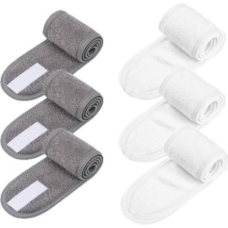 6-teiliges Make-up-Stirnband-Set für Damen, Haarbänder für die Gesichtspflege, Beauty-Stirnbänder für Bad und Spa (1/4)
