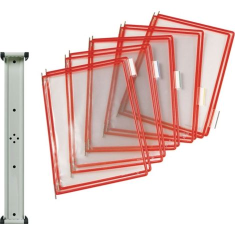 Tarifold  supporto  a  parete  10  pannelli  rossi  -  414603 (1/2)