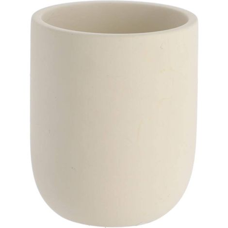Taza redonda de cemento con aspecto crudo - beige - Tendance